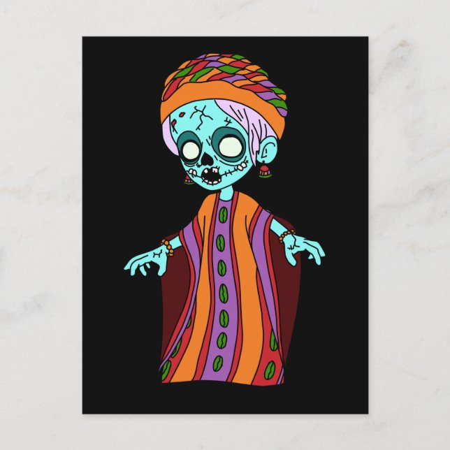 Cute Malian Zombie Postcard (Front)