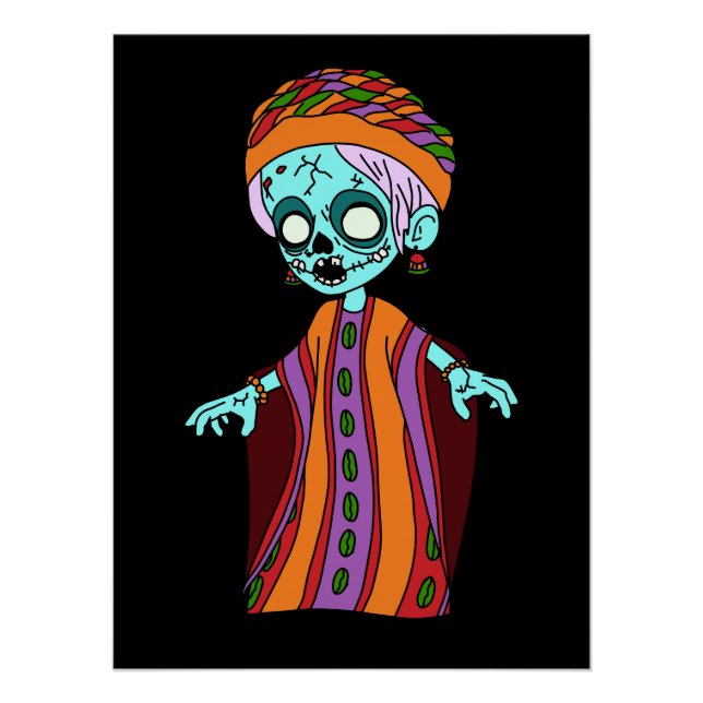 Cute Malian Zombie Poster (Front)