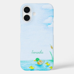 Cute Mallard Duck Personalized  iPhone 16 Case