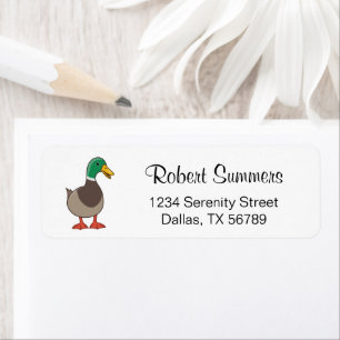 Cute Mallard Duck Return Address