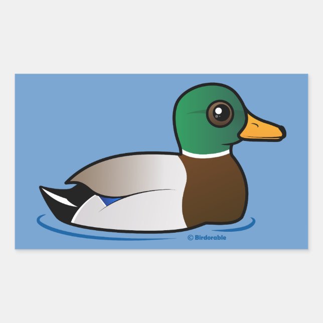 Cute Mallard Male Sticker (Front)