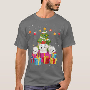 Cute Maltese Dog Christmas Tree Xmas Decorations  T-Shirt