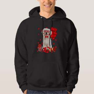 Cute Maltese Dog Funny Heart Valentine's Day Dog M Hoodie
