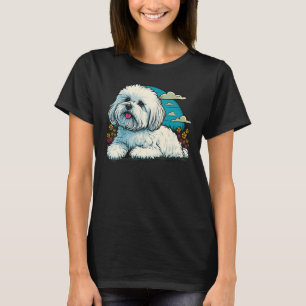 Cute Maltese Dog on Maltese dog 4 T-Shirt
