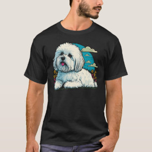 Cute Maltese Dog on Maltese dog  4 T-Shirt
