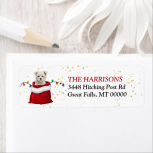 Cute Maltese Puppy Gift Return Address
