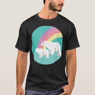 Cute Mama and baby Polar bear Graphic T-Shirt