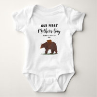 Cute Mama Baby Bear 1st Mother's Day Personalized