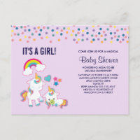 Cute Mama & Baby Unicorn Magical Baby Shower