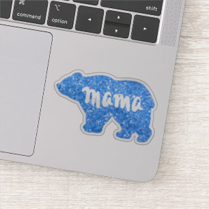 Cute Mama bear blue sparkle design for her