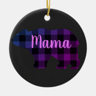 Cute Mama bear design mothers day gift Ceramic Ornament