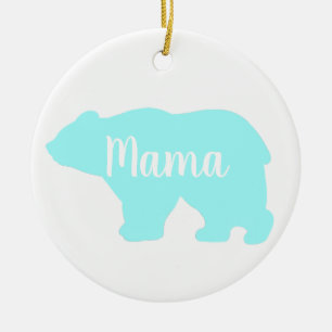 Cute Mama bear design mothers day gift Ceramic Ornament