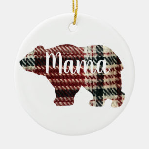 Cute Mama bear design mothers day gift Ceramic Ornament