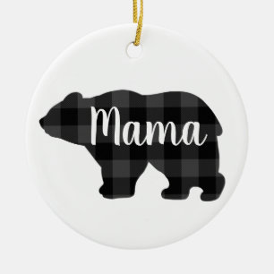 Cute Mama bear design mothers day gift Ceramic Ornament