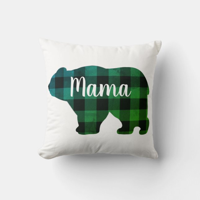 Cute Mama bear design mothers day gift Throw Pillow (Front)