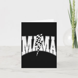 Cute Mama Lightning Chequered Mom Women Mothers Card