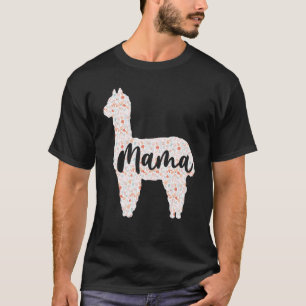 Cute Mama Llama Alpaca  Mother's Day Women Mom Bir T-Shirt