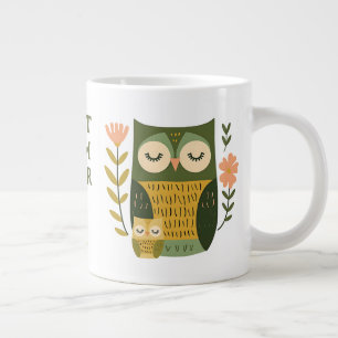 Cute Mama Owl& Owlet Best Mom Ever Mother's Day Large Coffee Mug