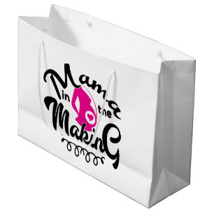 Cute Mama-to-be word art  Large Gift Bag