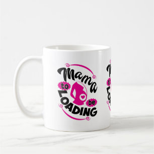Cute Mama word art pregnancy announcement  Coffee Mug