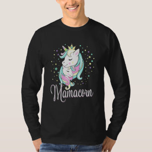 Cute Mamacorn Unicorn Costume Mommy Baby Mother's  T-Shirt