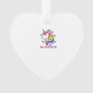 Cute Mamacorn Unicorn Mom Birthday Outfit Rainbow  Ornament