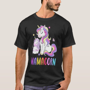 Cute Mamacorn Unicorn Mom Birthday Outfit Rainbow T-Shirt