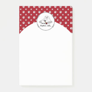 Cute Mama's Girl #2 Maltese Dog for Maltese Moms Post-it Notes