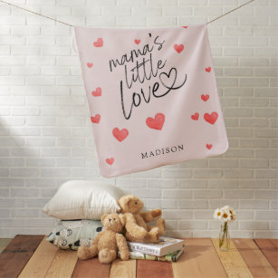 Cute Mama's Little Love Personalized Baby Blanket