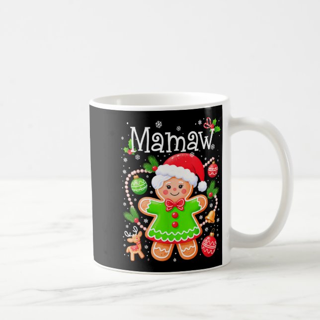 Cute Mamaw Gingerbread Family Matching Christmas C Coffee Mug (Right)