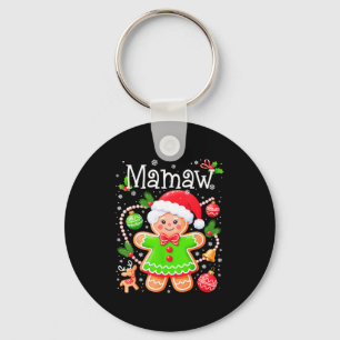 Cute Mamaw Gingerbread Family Matching Christmas C Keychain