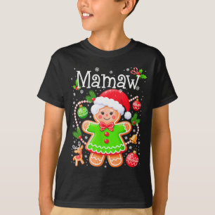 Cute Mamaw Gingerbread Family Matching Christmas C T-Shirt