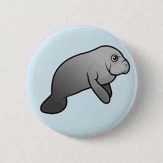 Cute Manatee 2 Inch Round Button