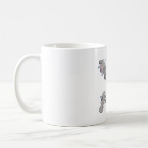 Cute manatee Delight � Cute Animal Art Coffee Mug