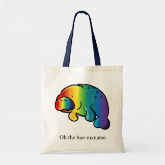 Cute manatee design tote bag