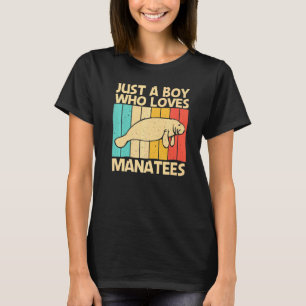 Cute Manatee For Boys Kids Sea Cow Dugong Manatee  T-Shirt