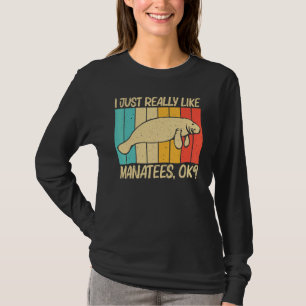Cute Manatee For Men Women Sea Cow Dugong Manatee  T-Shirt