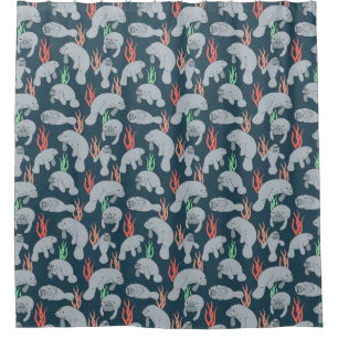 Cute Manatees Under the Sea Pattern