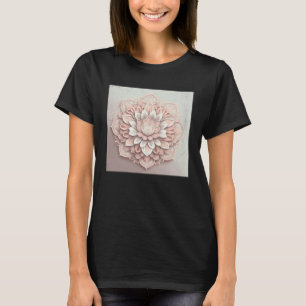 Cute Mandala Lotus Flower Illustration Unique Wome T-Shirt