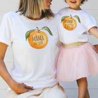 Cute Mandarin Orange Mama Mom Child Matching
