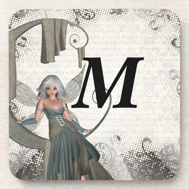 Cute manga fairy coaster (Front)