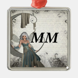 Cute manga fairy metal ornament