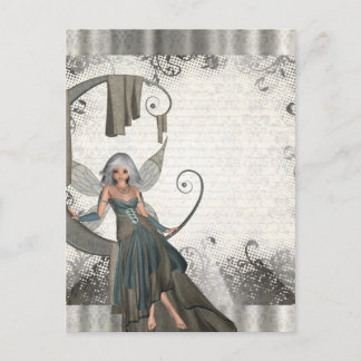 Cute manga fairy postcard