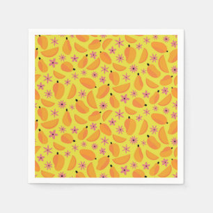 Cute mango fruit and flowers pattern  napkin