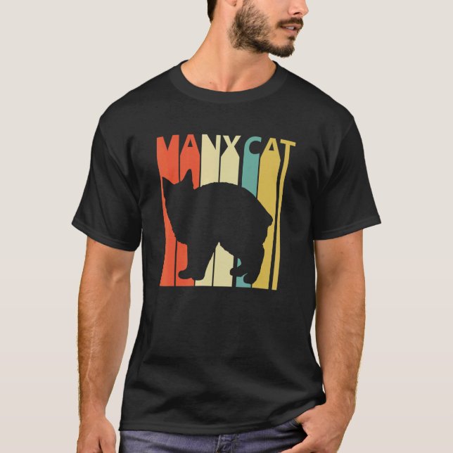 Cute Manx Cat T-Shirt (Front)