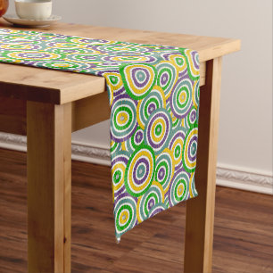 Cute Mardi Gra pattern tiled Long Table Runner