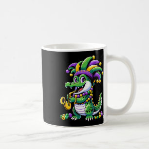 Cute Mardi Gras Alligator Jester Hat Carnival Para Coffee Mug