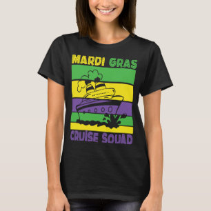 Cute Mardi Gras Family Cruise Squad Vacation on Bo T-Shirt