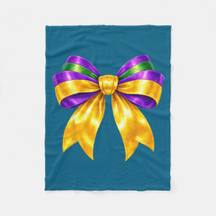 Cute Mardi Gras Fat Coquette Illustration Fleece Blanket