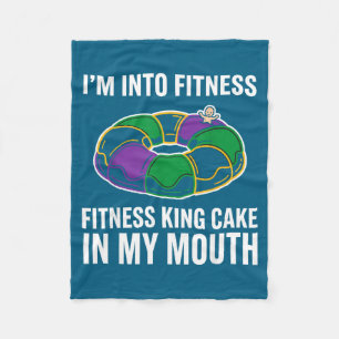 Cute Mardi Gras King Cake Fitness Fleece Blanket